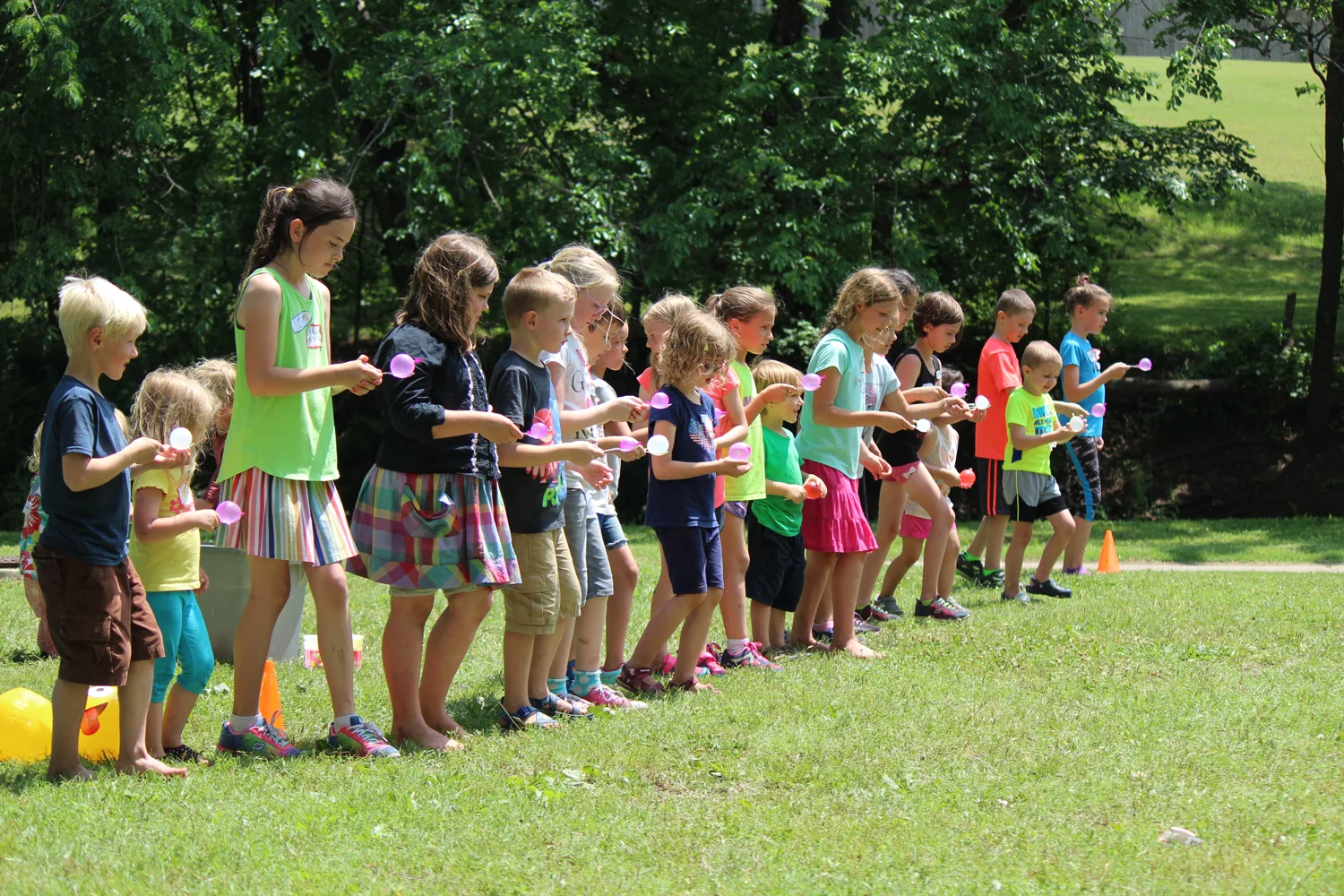 Families gathering for a BCHEF outdoor activity